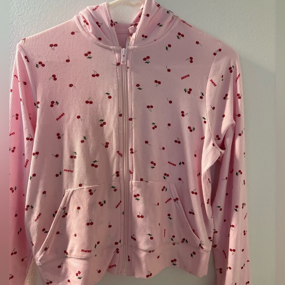 Skims cherry cropped hoodie